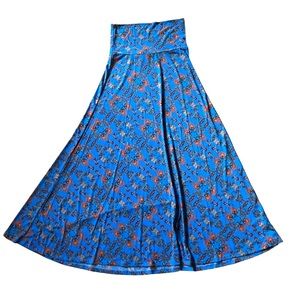 LuLaRoe Blue Floral Maxi Skirt - Size XS